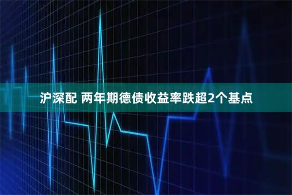 沪深配 两年期德债收益率跌超2个基点